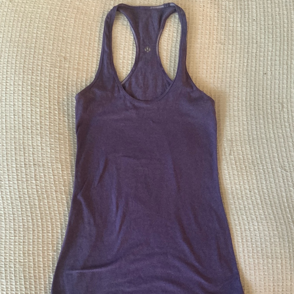 Lululemon Purple OG Racerback Athletic Tank Top Yoga Running Eggplant Shirt
